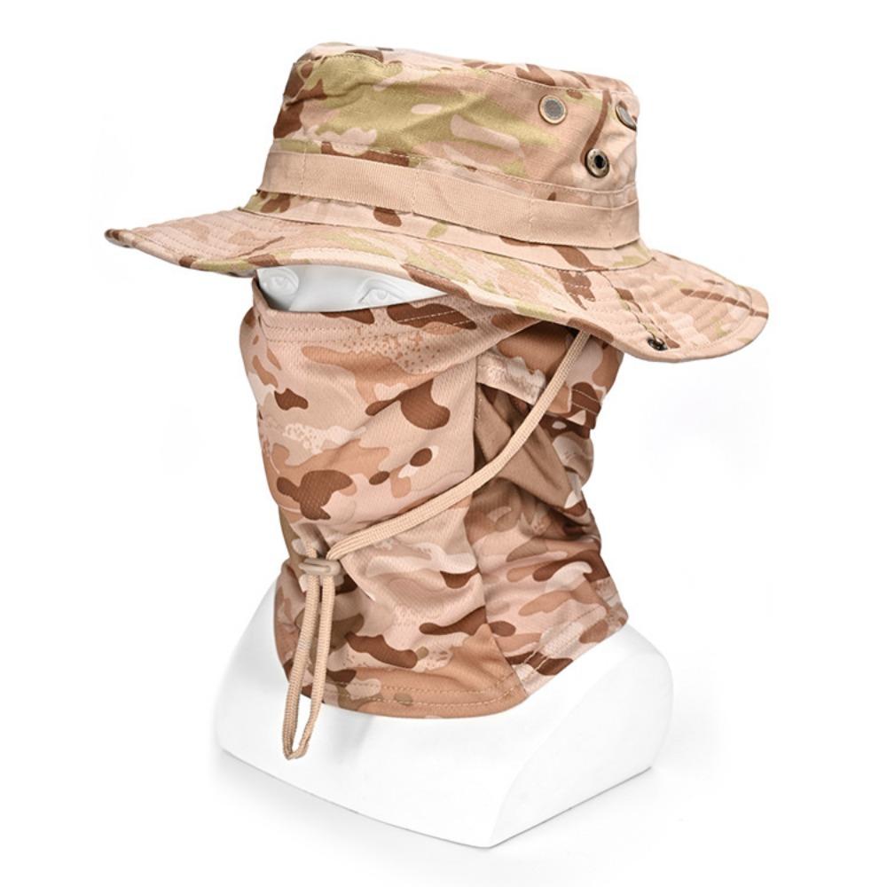 Outdoor Camouflage Mountaineering Hat Cycling Sunscreen Hat Full Face Sunscreen Mask Men's Sunscreen Hat Fisherman's Hat