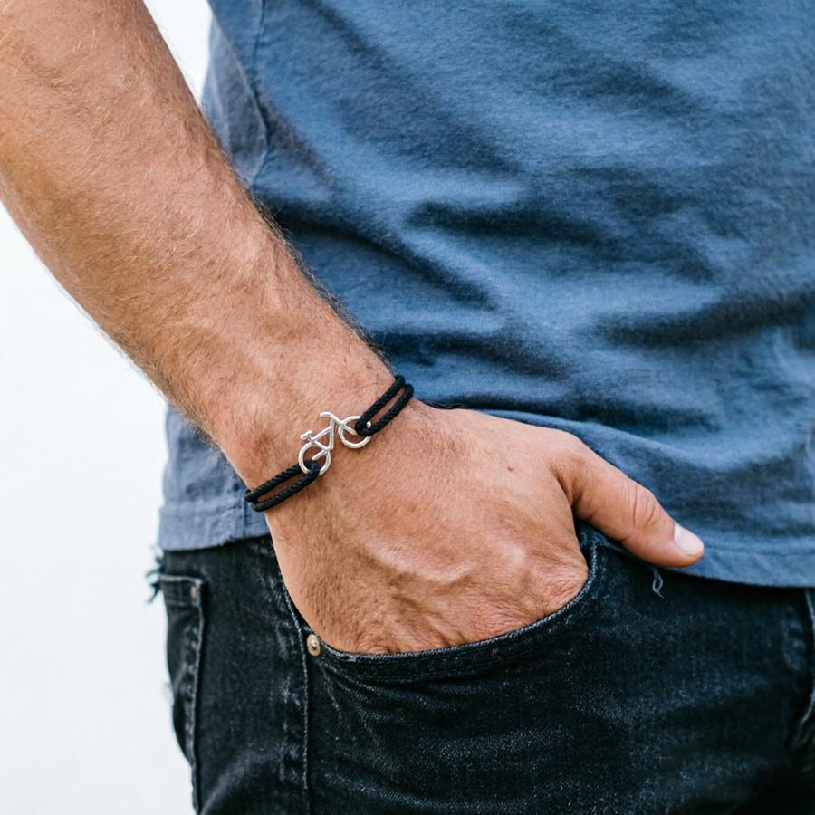 Glücksbringer Rotes Fahrrad Armband Verstellbares Geflochtenes Schnur Armband Geschenk für Radsportfans Leicht Bequem Vielseitig
