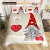 Christmas Gnomes Duvet Cover Set Santa Claus Xmas Comforter Cover Merry Christmas Bedding Sets Winter Snow Holiday Quilt Cover