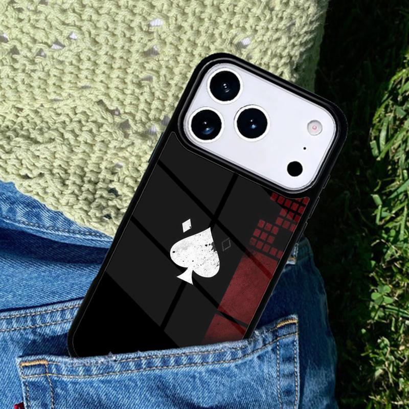 Ace of Spades Poker Soft Phone Case Cover for IPhone 11 12 13 14 15 16e 17 Pro Max Coque for IPhone 17 Air
