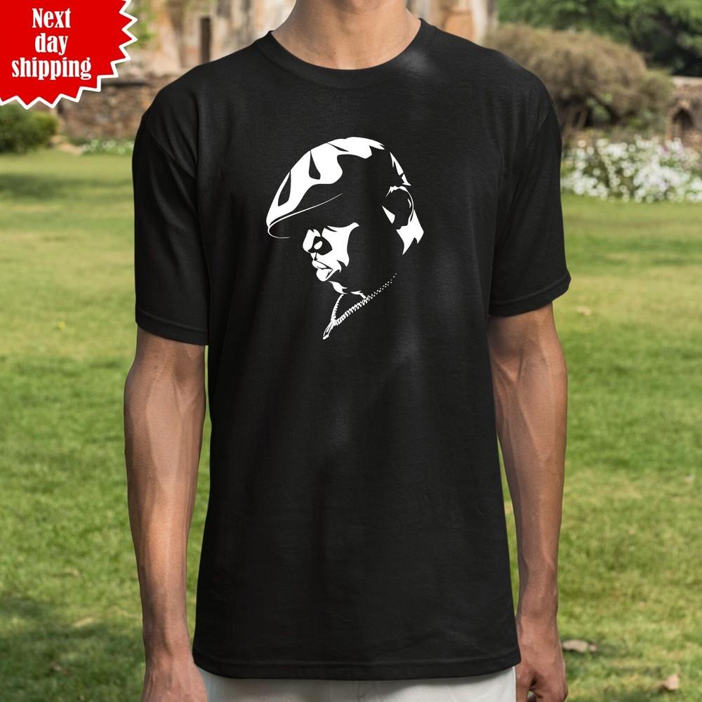 Biggie Smalls T Shirt Short Sleeve Printed Inspired Hip Hop Rapper Crew Neck Top