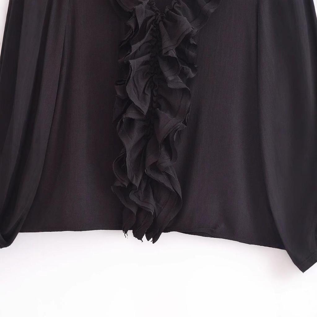 2024 Women's Winter Fashion V-Neck Layered Long Sleeve Shirt
