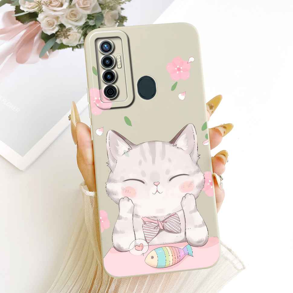 For Tecno Camon 17 CG6 CG6j Case Fashion Cute Cartoon Print Silicone Back Cover For Tecno camon 17 Bumper Phone Cases Fundas