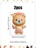 2pcs Graduation Bear Foil Balloons — 2026 Graduation Party Decorations, "Congrats Grad" Decor, and Graduation Photo Props
