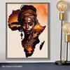 Modern African Tribal Women Canvas Art Print - Frameless, Waterproof Abstract Wall Decor for Living Room, Bedroom, Office, Dinin