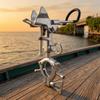 Fishing Rod Support Bracket Multi-position Clamp for Boat Hull Rails