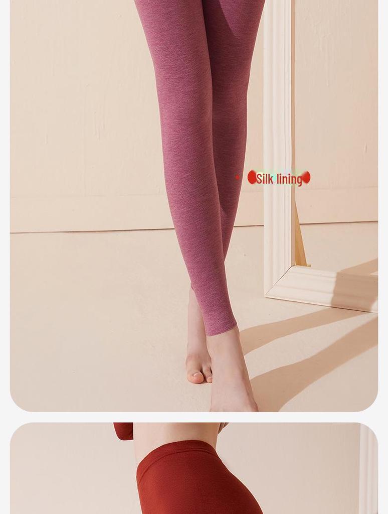 Women's High-Waist Cashmere Silk Velvet Self-Heating Fleece-Lined Pants