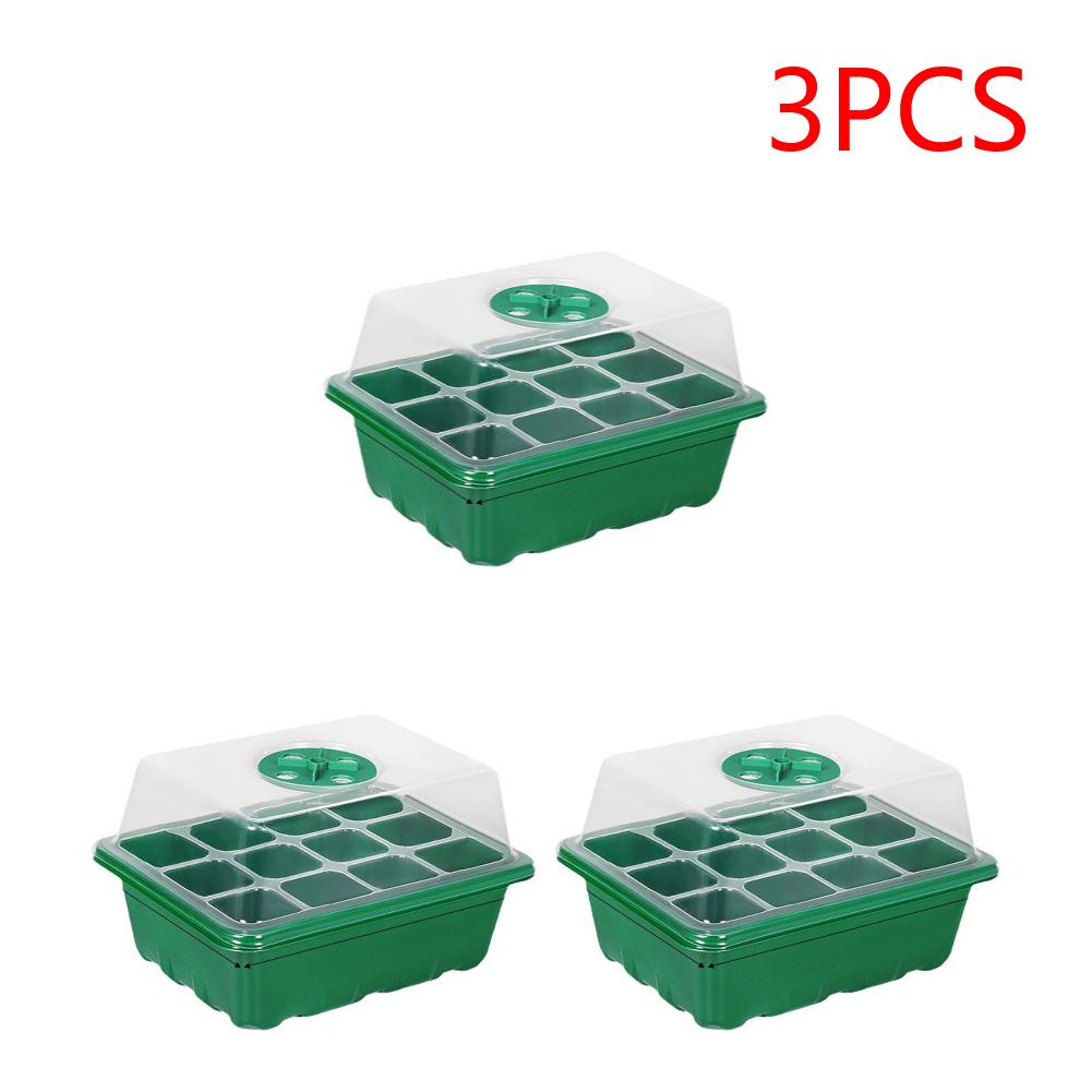 12 Holes Seed Starting Tray with Humidity Dome Plant Germination Starter Tray Succulent Propagation Tray for Succulent Plant
