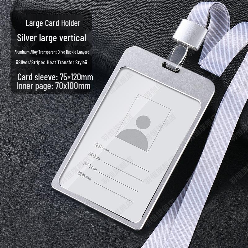 Mitarbeiter-Ausweishalter aus Aluminiumlegierung mit Lanyard