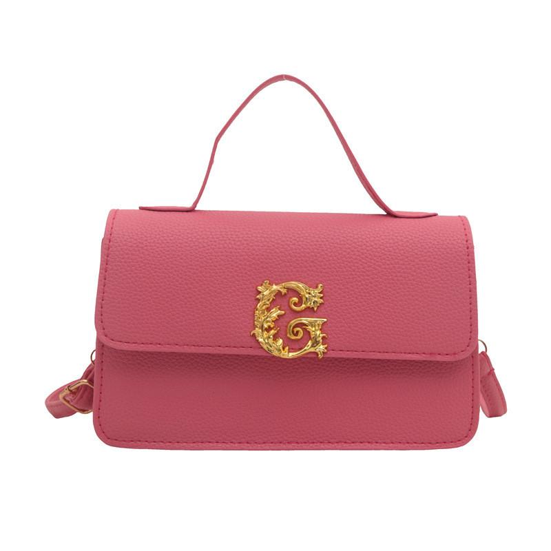 

Stylish Black And White Pu Crossbody Bag For Women With Lock Closure And Mobile Pocket рожевий