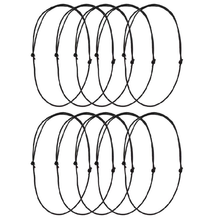 

Pack of 10 Black Ropes Sliding Knot Necklace Rope Jewelry Finding Crafting Unique Accessory Necklace Making Materials 1.0mm