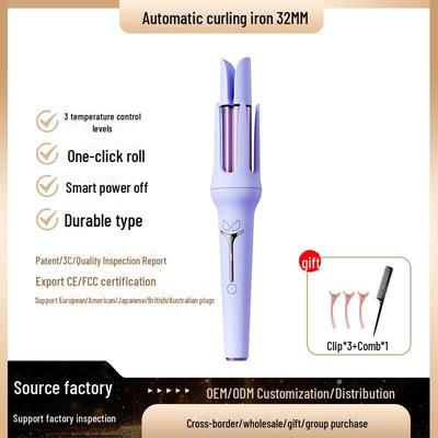 Auto Ionic Groove Wave Curling Iron - Protects Hair & Provides Effortless Curls