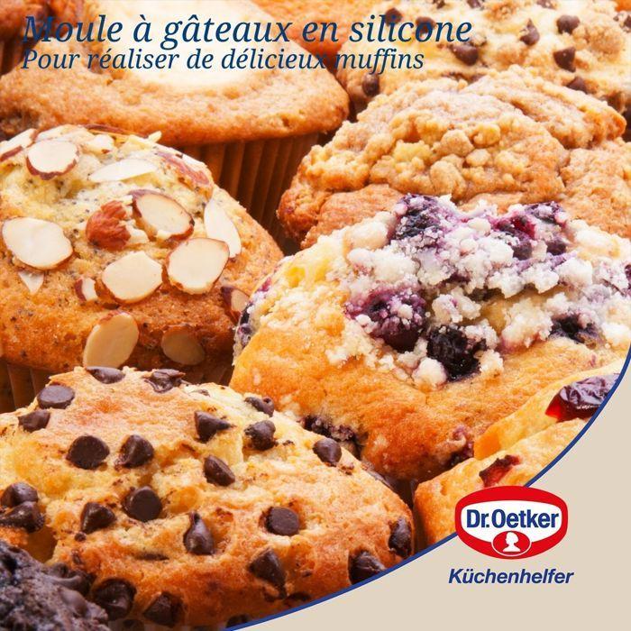 Ensemble de 2 moules à muffins 6 empreintes - DR OETKER - Flexxibel Love - 30 x 18 cm
