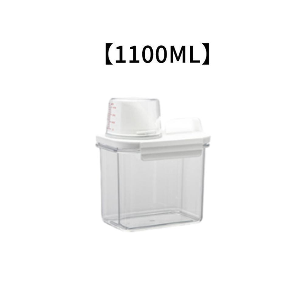 

1100/1800/2300ml Storage Container Kitchen Moisture-Proof Grain Storage Box Transparent Bathroom Washing Powder Liquid Container