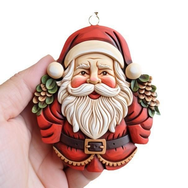 

Причудливый рождественский акриловый брелок для украшения автомобиля с веселым мультяшным дизайном для автомобилей 4