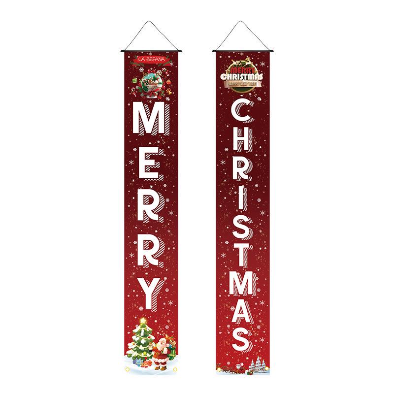 Christmas Nutcracker Couplets Door Curtain Flags | Festive Porch Decor