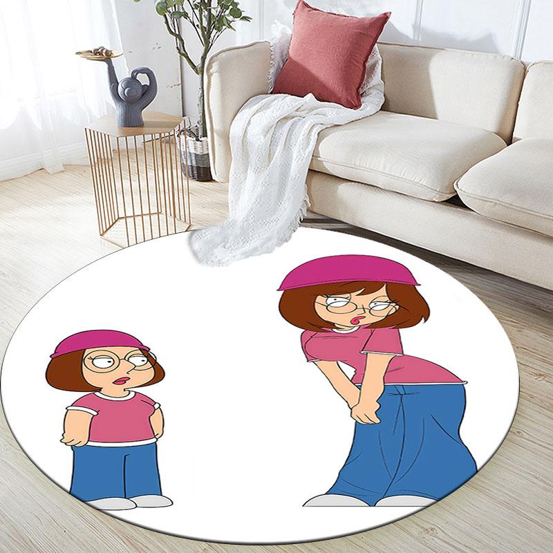 Meg Griffin Pattern Round rug,Carpet Rug for Living Room Bedroom Playroom ,Non-slip Floor Mat,Holiday Gifts and Birthday Gifts.
