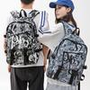Rucksack Große Kapazität Graffiti Rucksack Lässiger College-Student Schulranzen