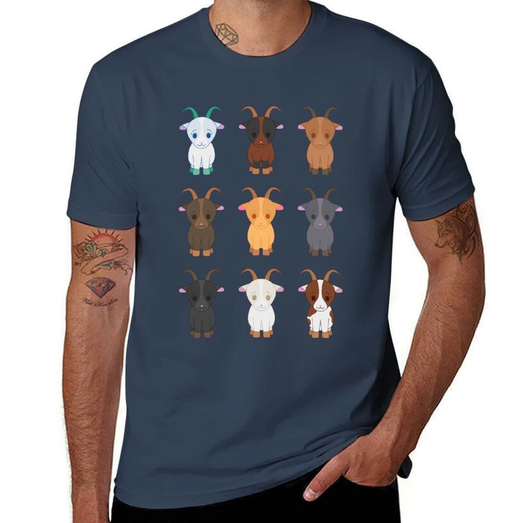 Goat pattern TShirt Simple Casual Short Sleeve Tee