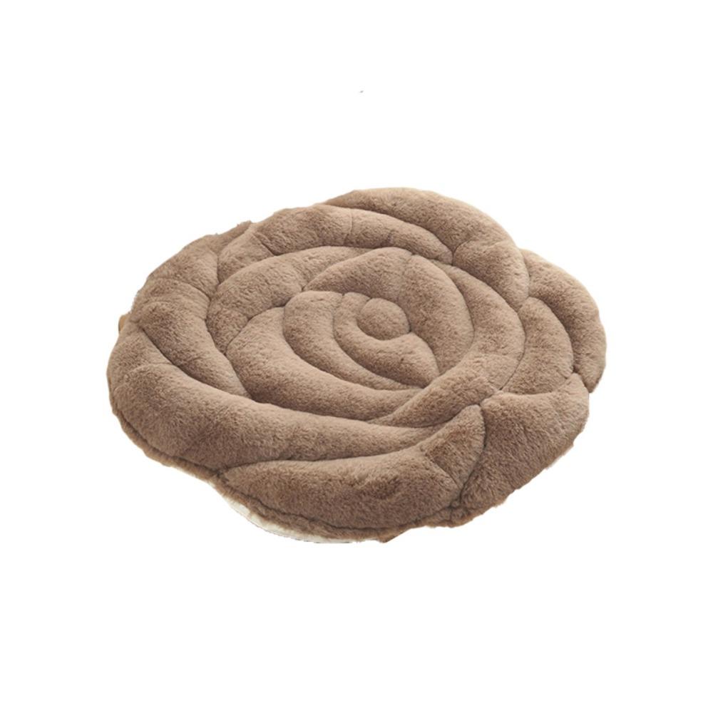 Creative Rose Shaped Chair Cushion Quilted Thickened Tatami Sofa Cushion Non-slip Particle Soft Seat Cushion Winter 45 cm-1772 in кофейный 4240₽