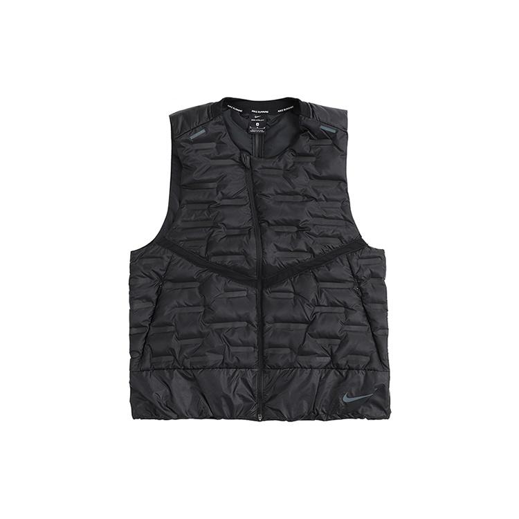 Nike Aeroloft Stay Warm Woven Running Reflective Down Vest Black Men s CU7798-010 L