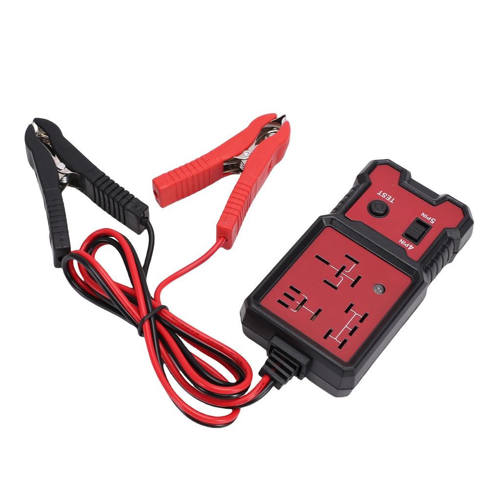 Automotive Relay Tester 4 Pin 5 Pin Universal Car Relay Tester Diagnostic Tool with Battery Clips for Repair