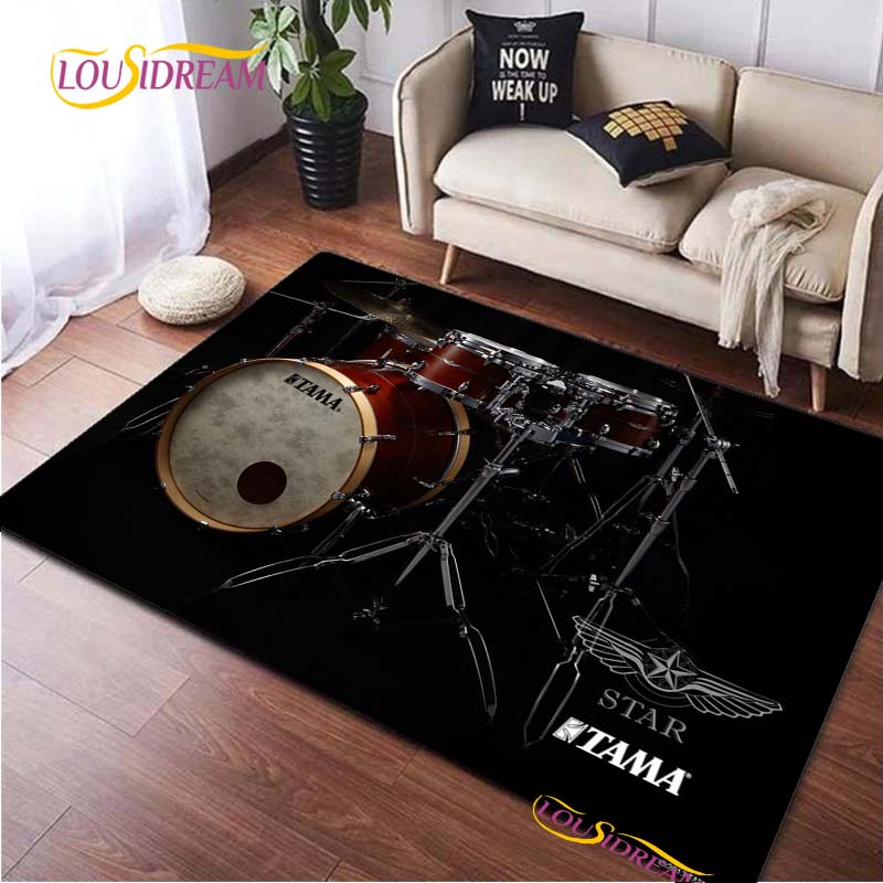 Drums Brand Carpet for Living Room Bedroom Rugs Kitchen Kids Door Unslip Floor Mats Birthday gift photography props Alfombra Rug
