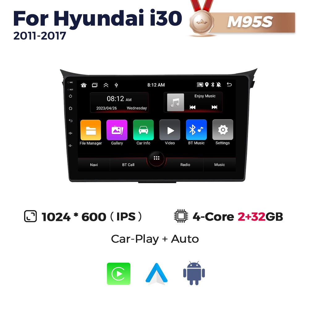 Navifly 2din Araba Radyo Hyundai i30 II 2 GD 2011-2017 Multimedya Video Oynatıcı GPS Android Otomatik Kablosuz Carplay BT DSP Stereo