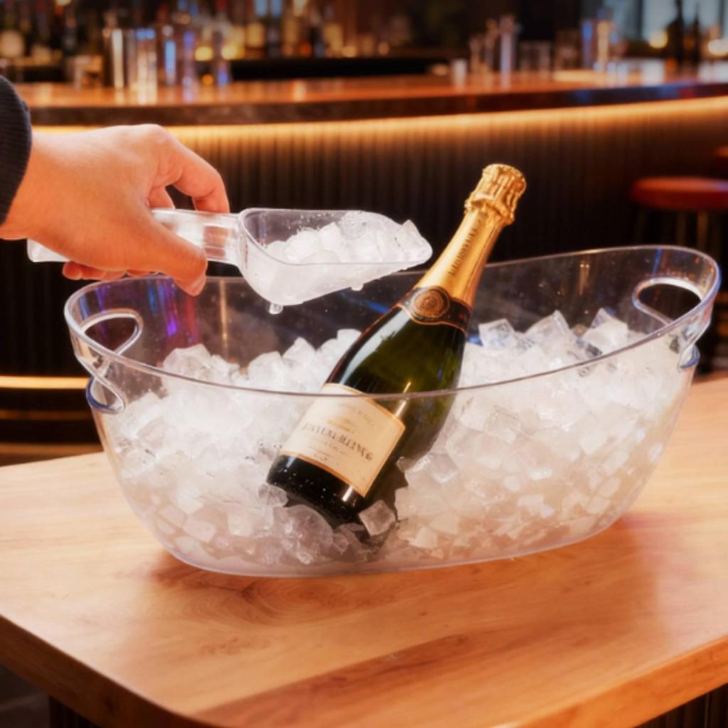 Boat-Shaped Ice Container Plastic Wine Cooler Beverage Tub Sturdy