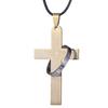 ZRM Jewelry Stainless steel Bible Necklace Jesus Cross Pendant For Men Women Gifts