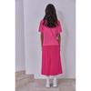 THE GREEN LAB Women'S Twist Modal Short Sleeve T-Shirt [Pink]