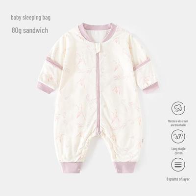 Gesteppter Babyschlafsack: Multifunktionaler Pyjama mit Reißverschluss für Neugeborene – trittfest, verdickt für Frühling, Herbst und Winter