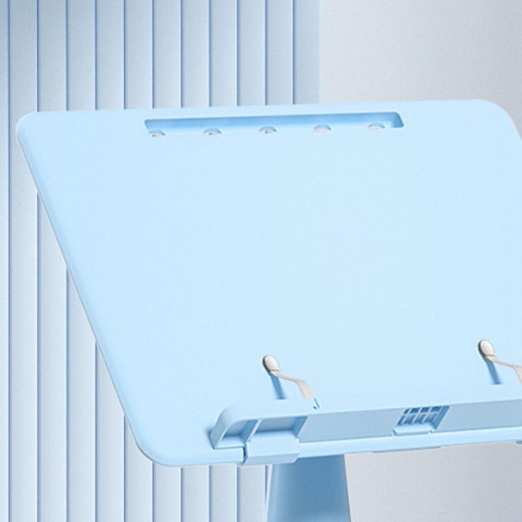 Book Reading Stand Regulable Foldable Multi Purpose Desk Book Stand Book Holder for Kids Sky Blue