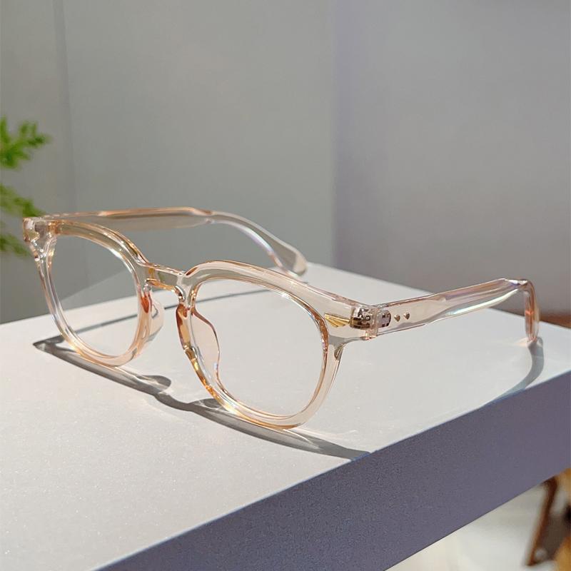 Vintage Round Glasses Women New Fashion Candy Color Rim Blue Light Blocking Optical Frames Trendy Korean Style Eyeglasses