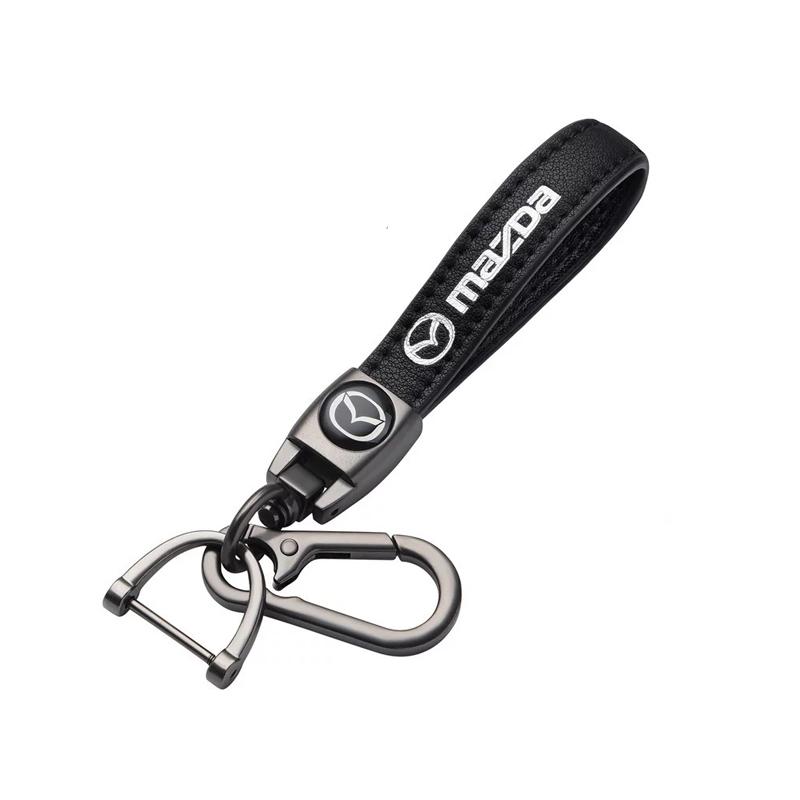 Car Tire Wheel Valve Caps Cover Leather Key Chain Ring Keychain For Mazda 2 3 6 5 Atenza CX3 CX5 MX5 CX7 Axela CX30 CX90 CX60 CX BBF3