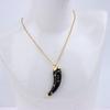 Personalized Enamel Horn Pendant Necklaces For Women Luxury Design Long Necklaces Vintage Chunky Jewelry Gift