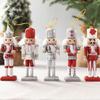 Christmas Wood Nutcracker Soldier Pendants 4pcs/set  Xmas Tree Festival Holiday