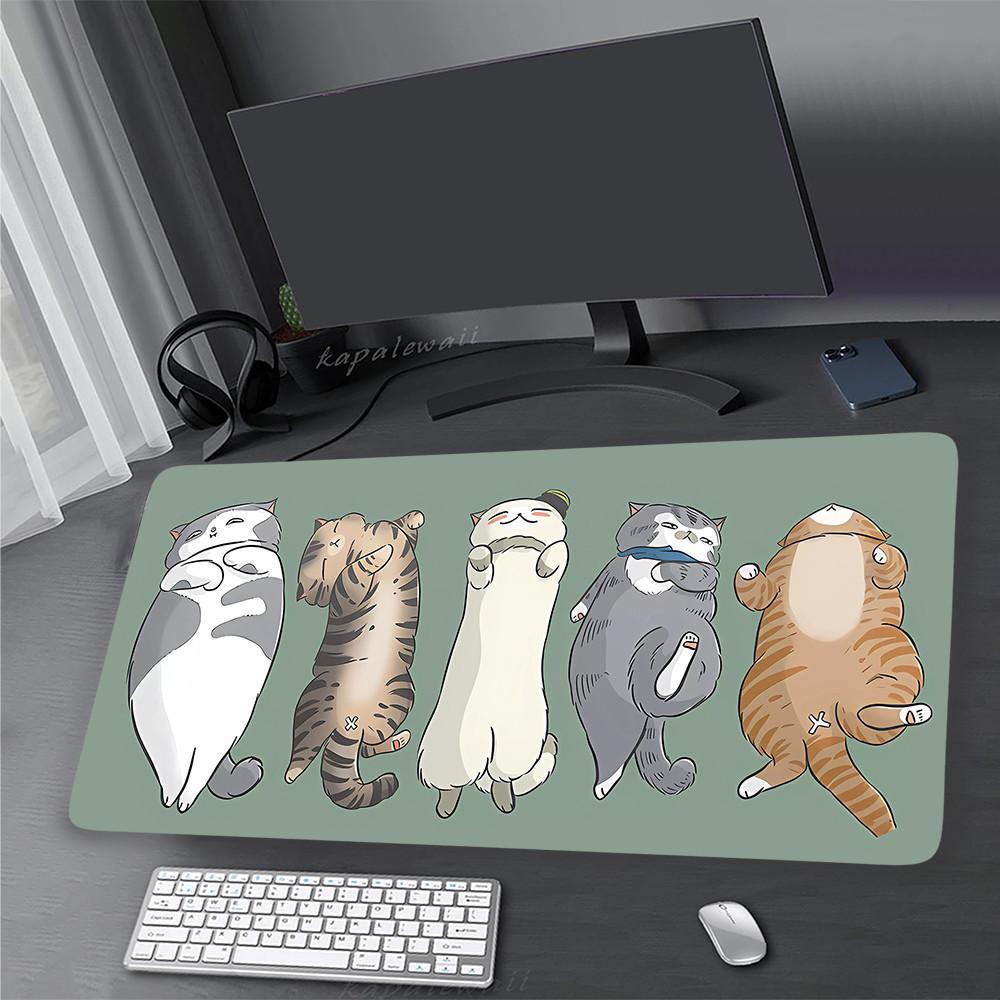 For All-Day Comfort Kawaii Cute Cat Mouse Pad Gaming Laptop Game Pads Mouse Mat Home Office Mousepad Desk Pad 900x400mm