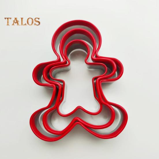 3Pcs Biscuit Mold Durable Stainless Steel Christmas Tree Star Shaped Cookie Cutter for Festive Holiday