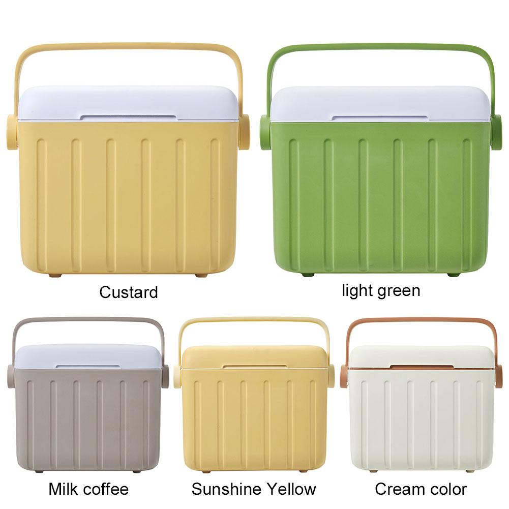 6L Versatile Camping Cooler Box Insulated Ice Chest Portable Bucket Outdoor Hard Cooler for Camping Picnic Beach Drink Fishing