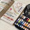 DIY Stickerei Nachschlageanleitung mit Stoffseiten Stichbuch Anfänger Stickgarn Nadeln Schere Set Stickerei