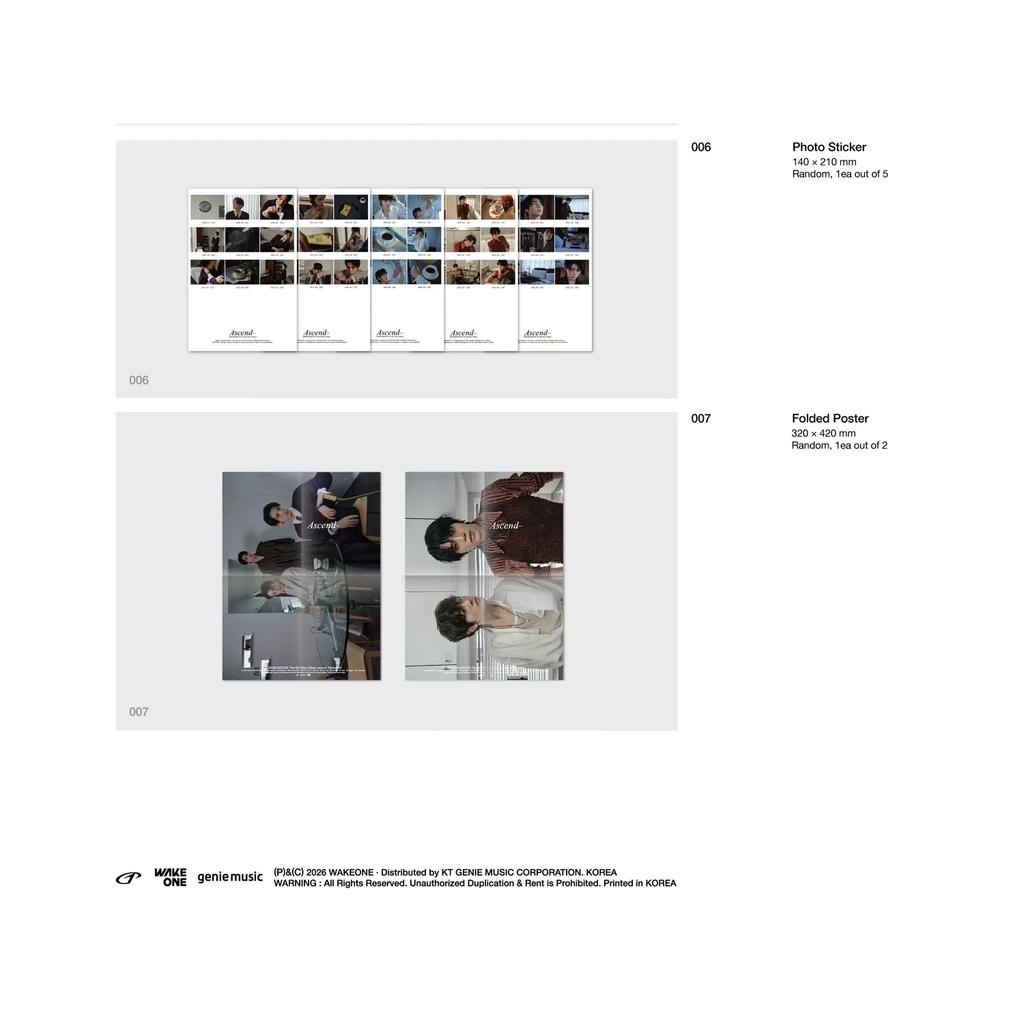 ZEROBASEONE - Het 6e Mini Album [Ascend-] Photobook Versie. (1 Ver. & 10 Ver.) [SET van 2]