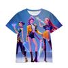 Kpop Caça às Bruxas Grupo Impressão 3D Camisetas Infantis Meninas Meninos Anime Desenho Animado Moda Casual Camisetas Macias
