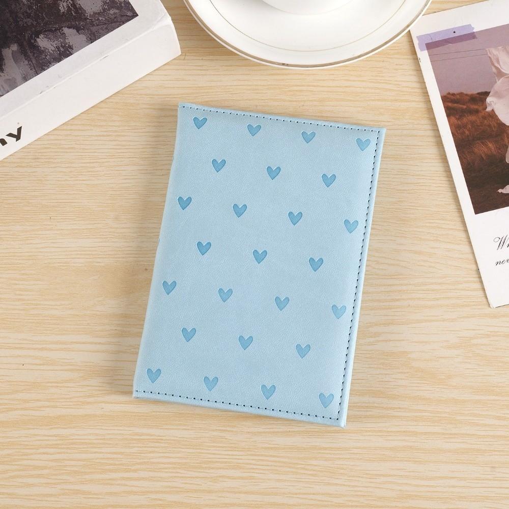 

Luxury Love Printed Passport Protective Cover PU Leather Portable Travel Passport Case Cute Wallet Purse светло-синий