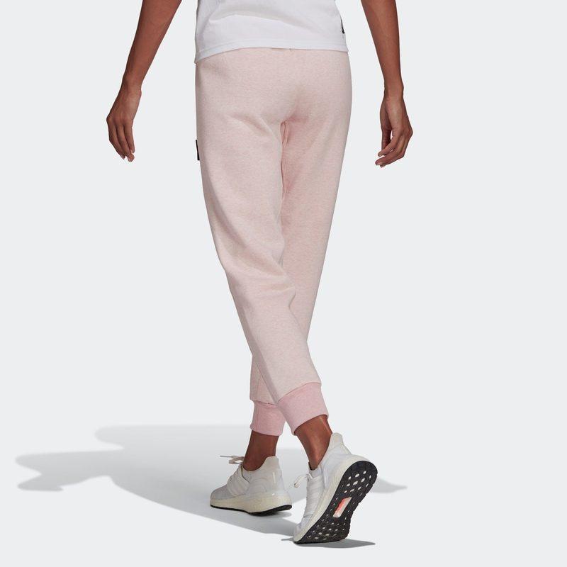adidas Knitted Sweatpants Women's Pink Moderate Straight Fit Pants HE4148