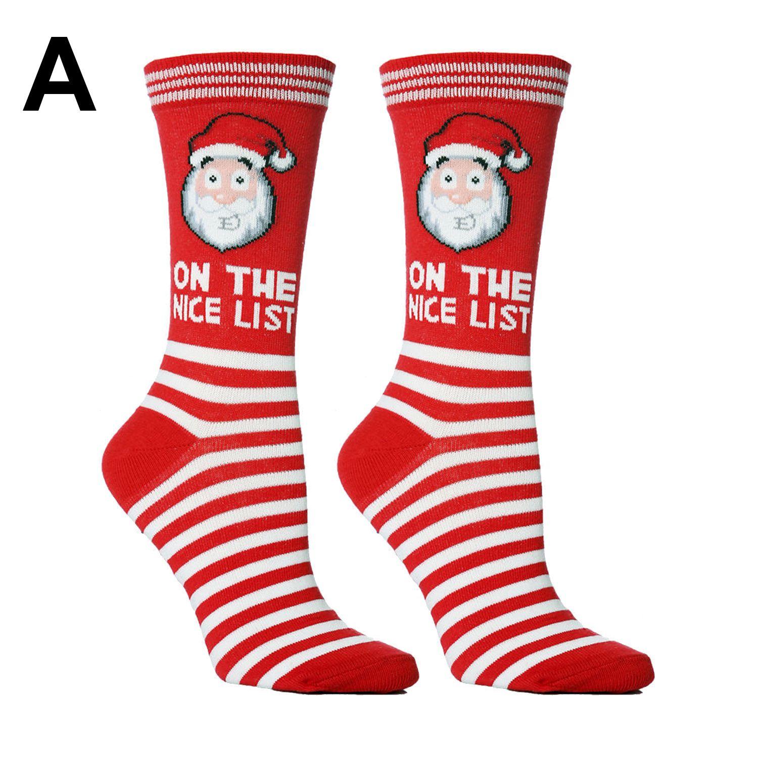 

Thickness Novelty Xmas Funny Socks Christmas Socks Santa Stockings Santa Claus Man Woman Lady A