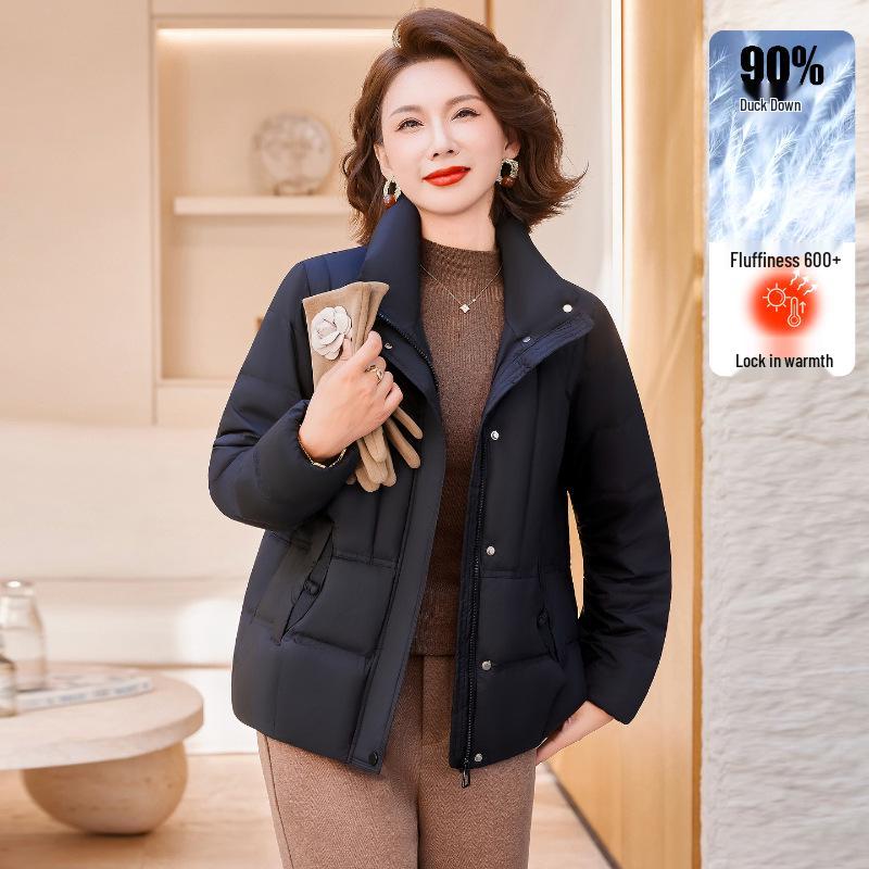 Stylish 2025 Women's Cotton Down Jacket - Age-Reducing Winter Outerwear for Middle-Aged/Elderly Moms
