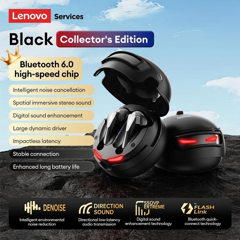 Original Lenovo GT101 TWS Kabellose Ohrhörer Dual-Modus Coole Beleuchtung Gaming-Ohrhörer 30H Akkulaufzeit HD-Anruf 3D-Stereo Bluetooth 6.0 Kopfhörer