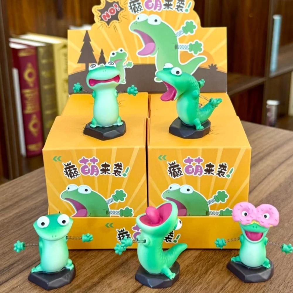 Hoppers Tom Lizard Blind Box Anime Peripheral Creative Toy Green Lizard Cute Cartoon Desktop Decoration Friend Gift