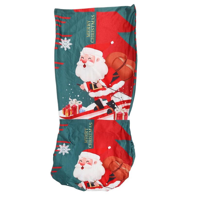 Non Slip Christmas Dining Room Chair Covers Stretchy Washable Xmas Printed Chair Slipcover Protector for Holiday Party Decor